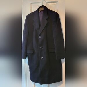 Mens  Navy Vintage Moorbrook:England   Pure WOOL Long Wool coat   Size 40